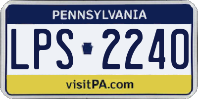 PA license plate LPS2240
