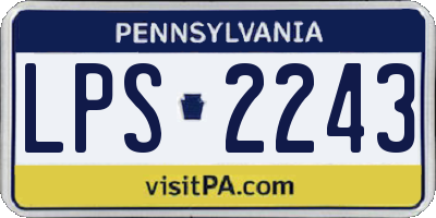 PA license plate LPS2243
