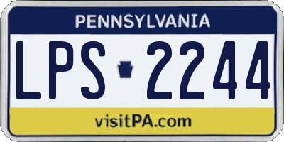 PA license plate LPS2244