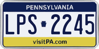 PA license plate LPS2245