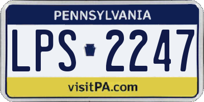 PA license plate LPS2247