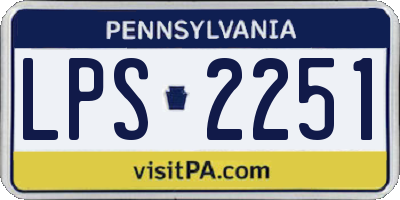 PA license plate LPS2251