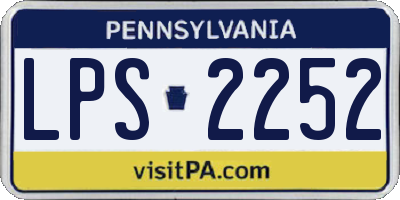 PA license plate LPS2252