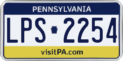 PA license plate LPS2254