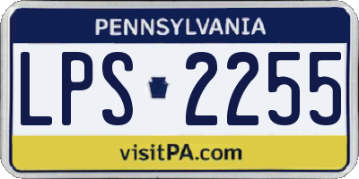 PA license plate LPS2255
