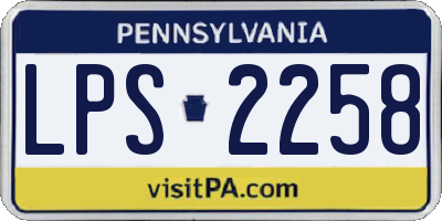 PA license plate LPS2258