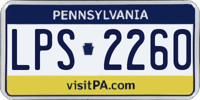 PA license plate LPS2260