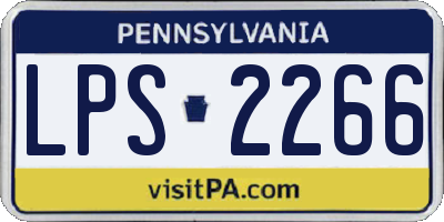 PA license plate LPS2266