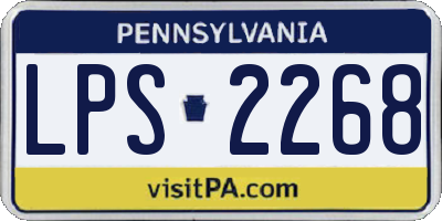 PA license plate LPS2268