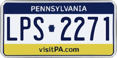 PA license plate LPS2271