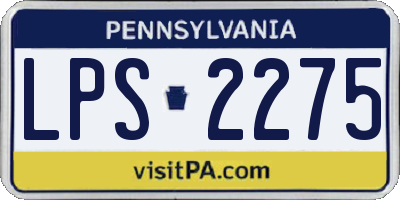 PA license plate LPS2275