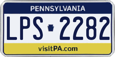 PA license plate LPS2282