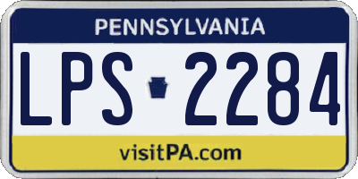 PA license plate LPS2284