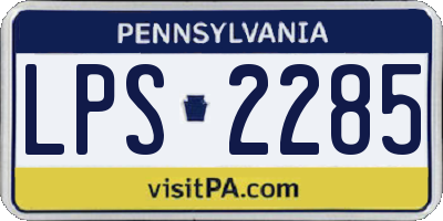 PA license plate LPS2285