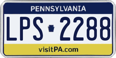 PA license plate LPS2288