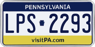 PA license plate LPS2293