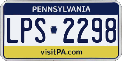 PA license plate LPS2298