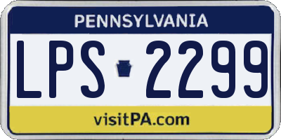 PA license plate LPS2299