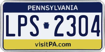PA license plate LPS2304
