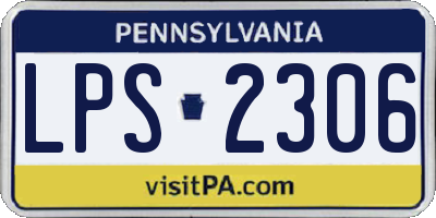 PA license plate LPS2306