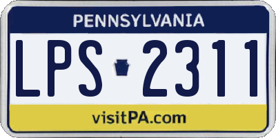 PA license plate LPS2311