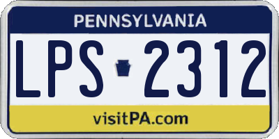 PA license plate LPS2312