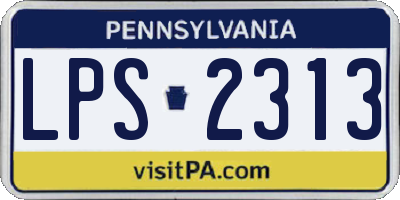 PA license plate LPS2313