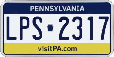 PA license plate LPS2317