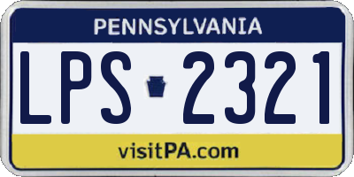 PA license plate LPS2321
