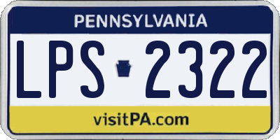 PA license plate LPS2322