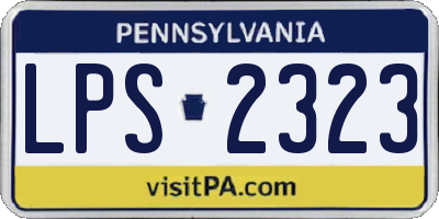 PA license plate LPS2323