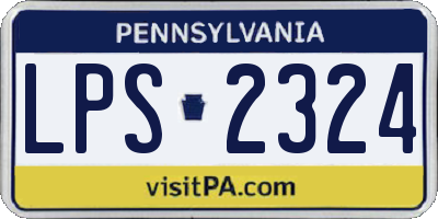 PA license plate LPS2324