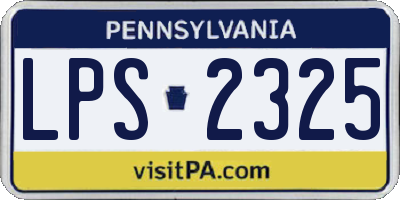PA license plate LPS2325