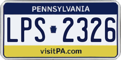 PA license plate LPS2326