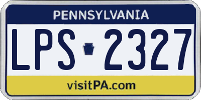 PA license plate LPS2327