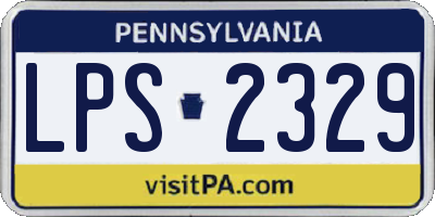 PA license plate LPS2329
