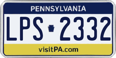 PA license plate LPS2332