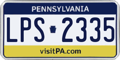 PA license plate LPS2335