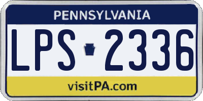 PA license plate LPS2336