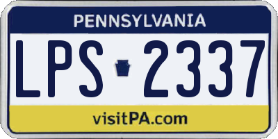PA license plate LPS2337