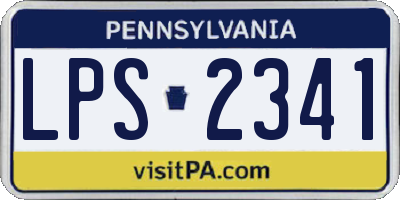 PA license plate LPS2341