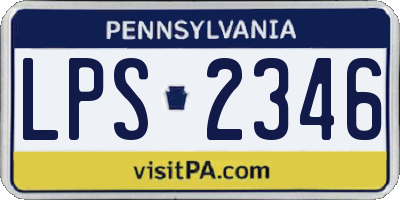 PA license plate LPS2346