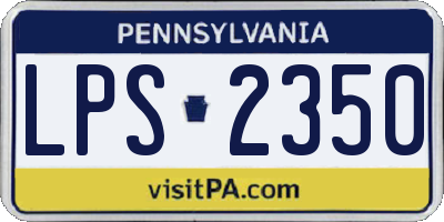 PA license plate LPS2350