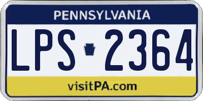 PA license plate LPS2364