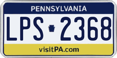 PA license plate LPS2368