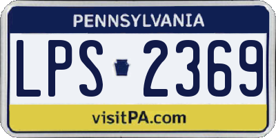PA license plate LPS2369
