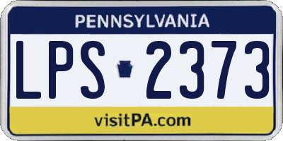 PA license plate LPS2373