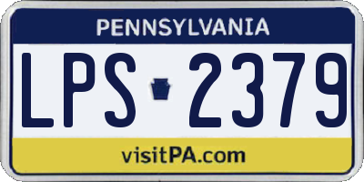 PA license plate LPS2379