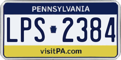 PA license plate LPS2384