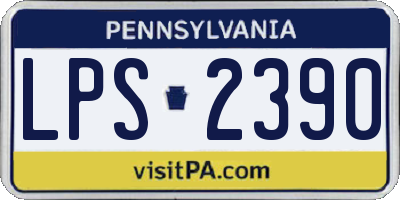 PA license plate LPS2390